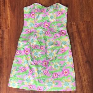 Strapless Lilly Pulitzer Dress with keyhole back.